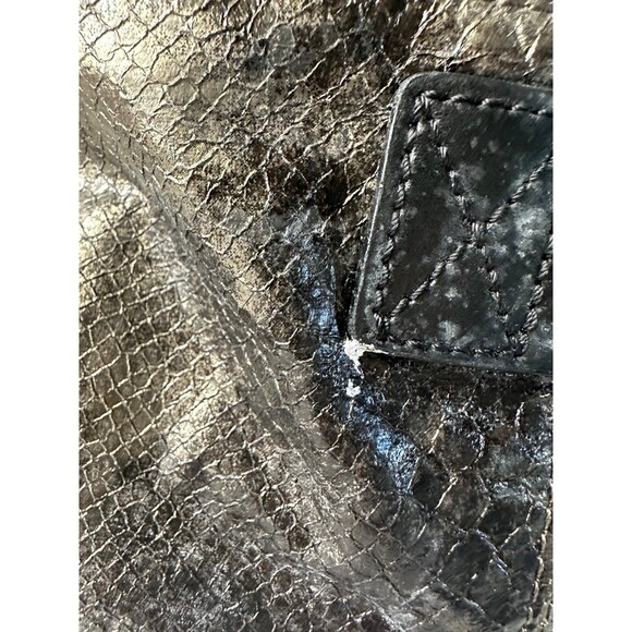 Kipling Women's Carley Expandable Metallic Snakeskin Hobo Handbag Shoulder Bag - Picture 9 of 9